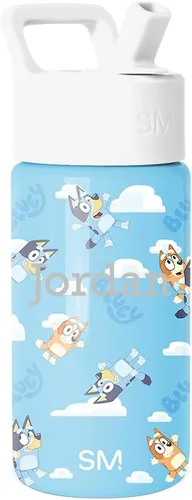Vista 18 de Simple Modern Kids Summit - Botella de agua con tapa con pajilla, vaso de acero inoxidable de 14 onzas con aislamiento para niñas, para la escuela