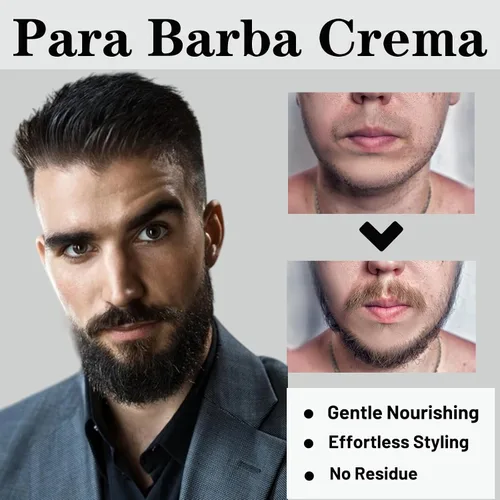 Vista 2 de Para Barba, Crecimiento De Barba Para Hombre, Bálsamo Estimulante de Barba Crema para Barba, Estimulante De Barba Ultra Potente, Bálsamo para Barba