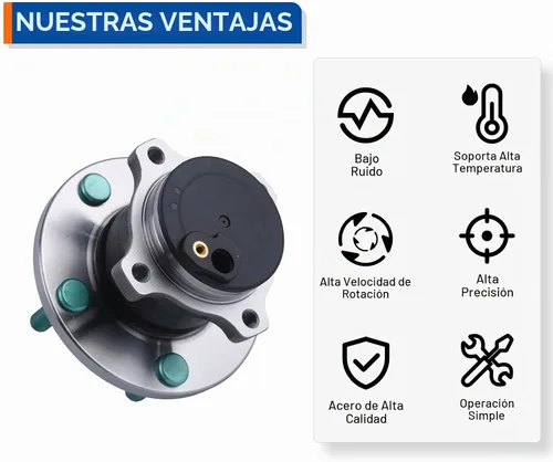 Vista 6 de PAROD 512347 Conjunto de rodamiento de cubo de rueda trasera compatible con Mazda 3 2004-2013, Mazda 3 Sport 2009-2013, Mazda 5 2006-2017, 5