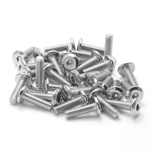 Vista 9 de Biaungdo 30 tornillos de cabeza plana de acero inoxidable M6x12mm Tornillos de cabeza plana Tornillos Conector avellanado