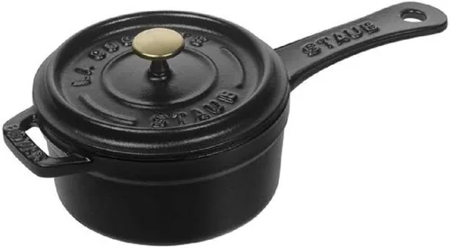 Vista 6 de Staub 1241018 - Cacerola pequeña de hierro fundido, 3.9 in, color gris grafito Gris (Graphite Gray)