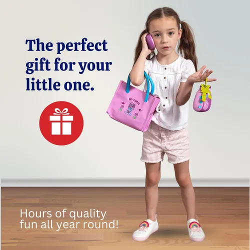 Vista 5 de Dress-Up-America Bolso para Niños Pequeños - Bolso de Juego de Simulación para Niños - Juguetes de Juego de Simulación para Niñas Pequeñas Edades
