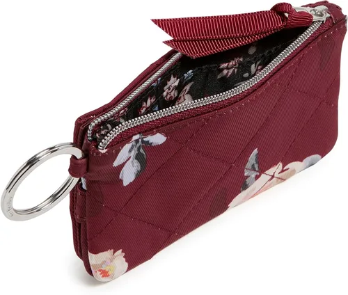 Vista 22 de Cartera de lujo de sarga con cremallera y protección RFID para mujer
