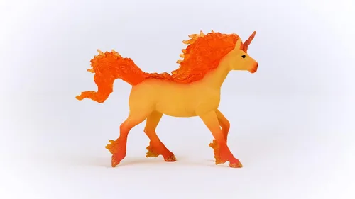 Vista 6 de Schleich Bayala - Elementa - Juguete de semental de unicornio de fuego - Bonitos juguetes de caballo de fantasía para niñas y niños - Figuras