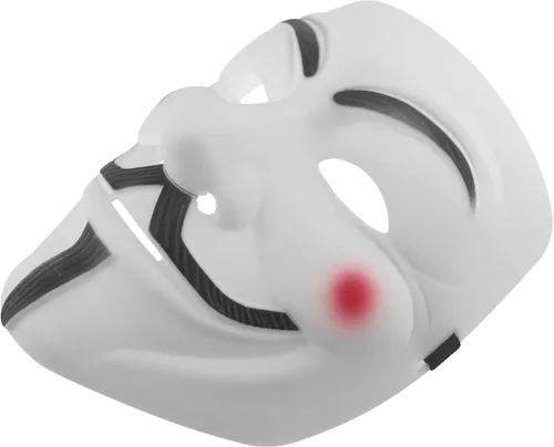 Vista 3 de Máscara de hacker V para vendetta para niños, mujeres y hombres, disfraz de cosplay de Halloween