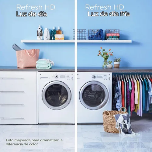 Vista 6 de GE Refresh Bombillas LED, 60 W Eqv, luz diurna, bombillas decorativas, base pequeña (paquete de 8)