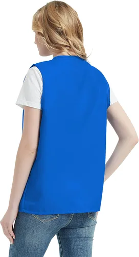 Vista 6 de TOPTIE Chaleco de actividades voluntarias para adultos, uniforme de supermercado, chaleco de trabajo