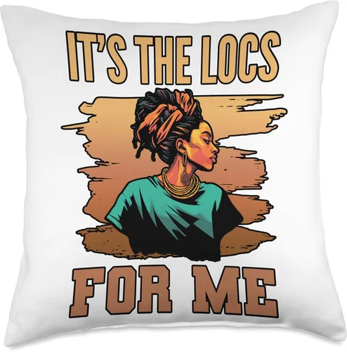 Vista 4 de Locs Afro Dreadlocks Love Natural Beauty Hair It's the Locs for Me Afro Hair - Almohada negra americana africana, 16 x 16 pulgadas, multicolor