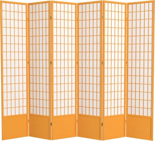 Vista 31 de Red Lantern Pantalla Shoji de 7 pies de alto, color natural, 8 paneles