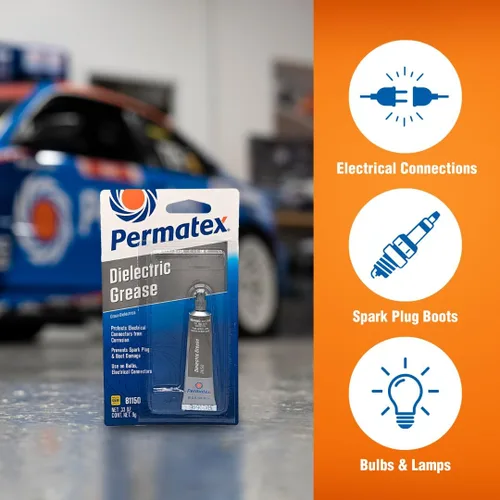 Vista 5 de Permatex 81150 grasa dieléctrica de afinación, tubo de 0.33 oz, plateado