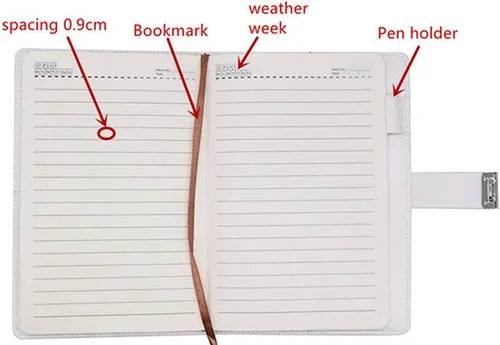 Vista 3 de Diario de bloqueo A5 con combinación de bloqueo, cuaderno personalizado para escritura (estilo 5)