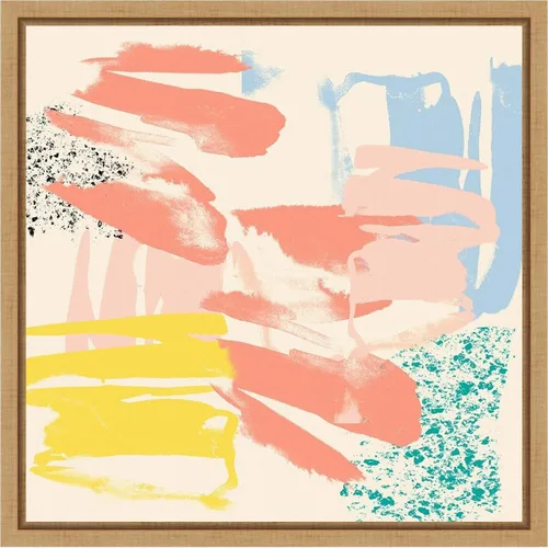 Vista 10 de Amanti Art Framed Canvas Wall Art 16x16 Retro Op II by Jennifer Goldberger, Framed Wall Art Canvas, Abstract Artwork, Traditional Decor, Small