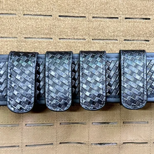 Vista 4 de ROCOTACTICAL Protectores de cinturón de doble presión, para cinturón de servicio de 2.25 pulgadas, paquete de 4