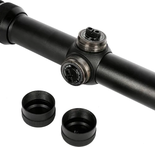 Vista 5 de PINTY 3-9x40 Rifle Scope with Red/Green Illuminated Reticle & Rangefinder, Multicoated Lens with Mounts for Picatinny Rail