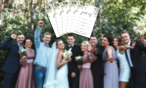 Vista 4 de Tarjetas de invitación Únete a nosotros con sobres - Tarjetas de invitación de vegetación para todas las ocasiones, boda, compromiso, recepción