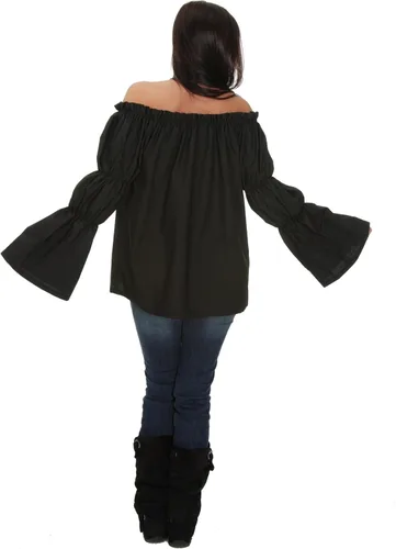 Vista 4 de UNDERWRAPS Women's Long Sleeve Renaissance Blouse - Black