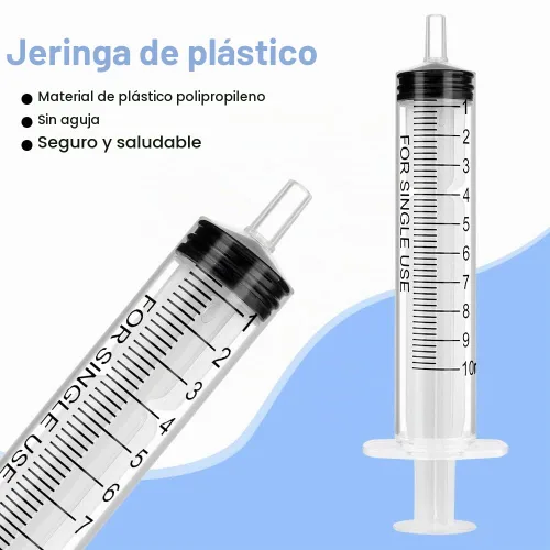 Vista 4 de Jeringas de plástico OFFCUP, juego de 8 jeringas sin aguja, jeringa de medición de 10 ml con punta Luer Slip para rellenar y medir líquidos