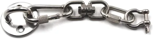 Vista 4 de Flomore M5 - Gancho de techo para placa de ojo de acero inoxidable 304, resistente para colgar (paquete de 6, tornillos incluidos)