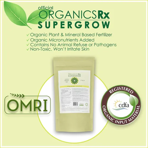 Vista 2 de Official OrganicsRx Supergrow 7-6-6 - Fertilizante en polvo para jardín, 1.25 libras, alimento vegetal soluble en agua para plantas más grandes