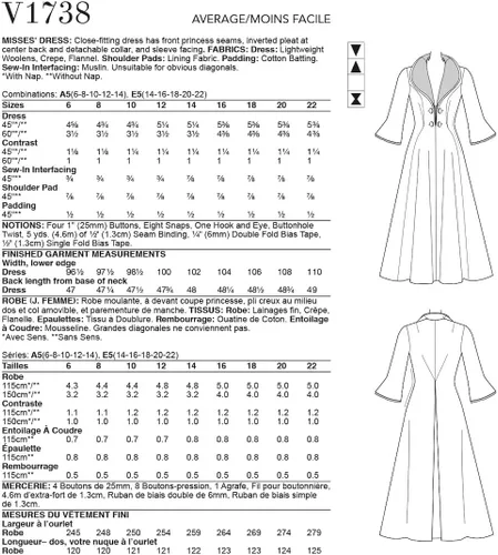 Vista 4 de Vogue Patterns V1738A5 Vestido de señorita