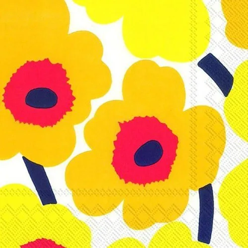 Vista 17 de IHR Ideal Home Range Servilletas de cena Marimekko desechables de 3 capas de papel, 8.5 x 4.5 pulgadas, Juhannustaika, 16