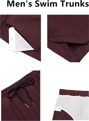 Vista 5 de COOFANDY Traje de baño para hombre de secado rápido