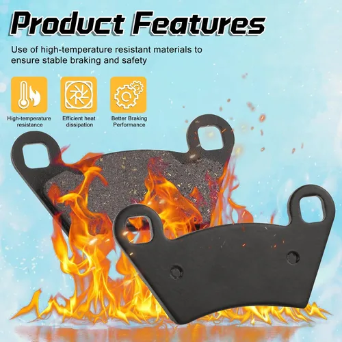 Vista 4 de 2 pares de pastillas de freno traseras o delanteras para Polaris Ranger 500 570 700 800 900 RZR 800 900 XP Ranger 700 accesorios 800 XP Crew Diesel