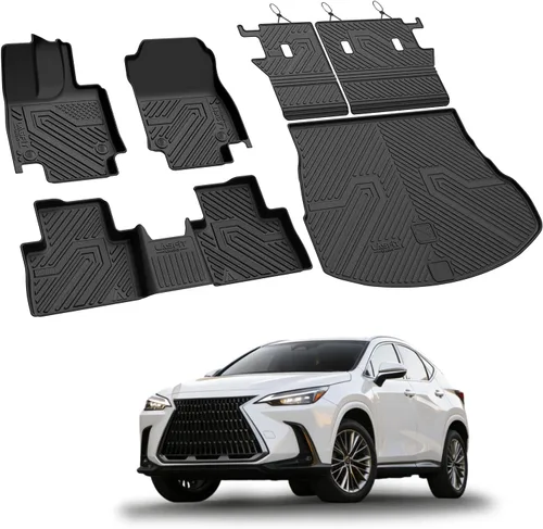 Vista 40 de LASFIT Tapetes de elastómero termoplástico para 1a y 2a fila de asientos de auto, para todo tipo de clima