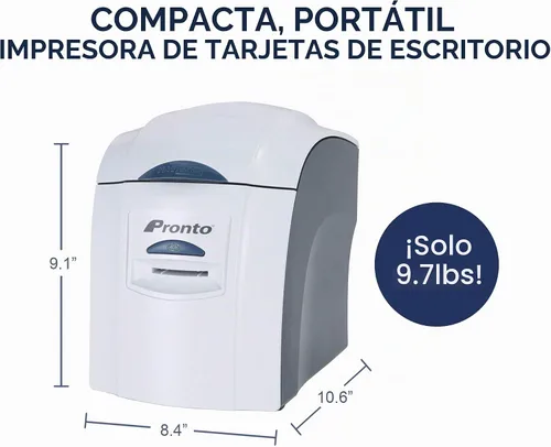 Vista 6 de Pronto Impresora de una sola cara, impresora de tarjetas a color alimentada a mano