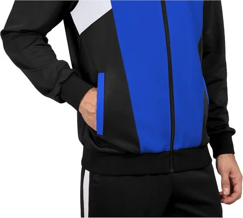 Vista 3 de Men's Sports Tracksuit Sets Casual Full Zip Jogging Sweat Suits Men 2 Piece Set