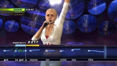 Vista 2 de Karaoke Revolution Presents American Idol Encore 2 with Microphone - Playstation 3