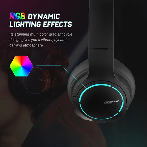 Vista 7 de Edifier Hecate G2BT - Auriculares inalámbricos para juegos para teléfonos móvilestabletasportátilesinterruptor, auriculares Bluetooth