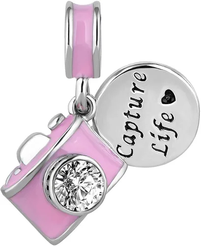 Vista 2 de CharmSStory Cámara Capture Life - Cuentas colgantes de viaje para pulsera con dije