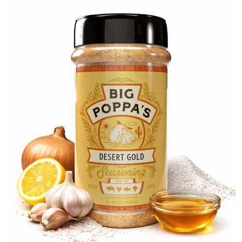 Vista 22 de Big Poppa's Double Secret Condimento para Bistec – Sazonador para Bistec Galardonado con Sal Marina Fina, Ajo en Polvo y Sal de Limón – Mezcla