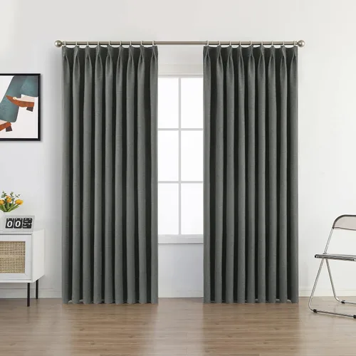 Vista 14 de MUMFAS Cortina opaca para oscurecer la habitación, cortinas opacas de 63 pulgadas de largo, con aislamiento térmico y división de habitación