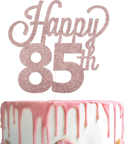 Vista 43 de LINGTEER - Decoración para pastel con texto "Happy Birthday 100", color negro