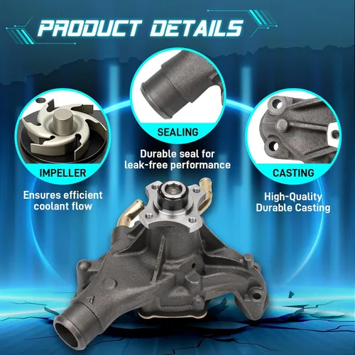 Vista 4 de Bomba de agua de motor 252-711 6928567 apta para Cadillac 99-00 Escalade, para Chevrolet 96-99 C1500/96-00 C2500 y C3500), para GMC