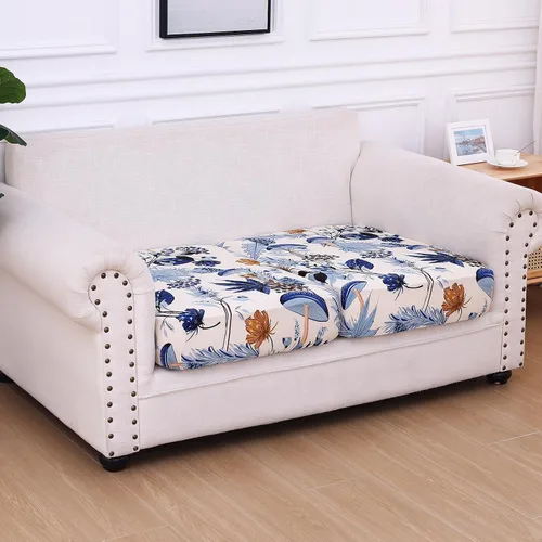 Vista 226 de hyha Fundas de cojín de sofá estampadas, fundas de sofá florales lavables para sofás con 2 cojines, fundas de cojín de patrón elástico para muebles