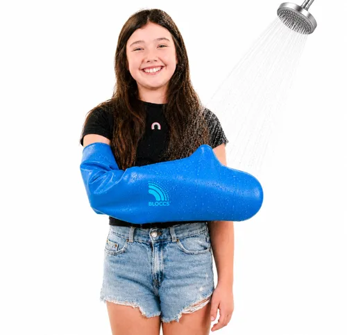 Vista 9 de BLOCCS Fundas de fundición 100% impermeables para brazo de ducha para niños, funda de natación, bolsa de fundición para baño, funda de fundición