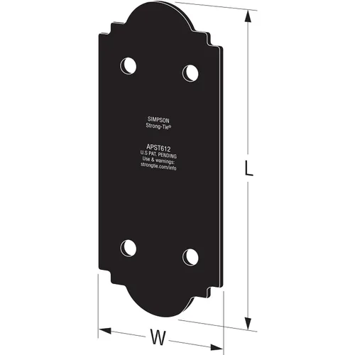 Vista 2 de Simpson Strong-Tie APST612 Acentos para exteriores - con sujetadores requeridos