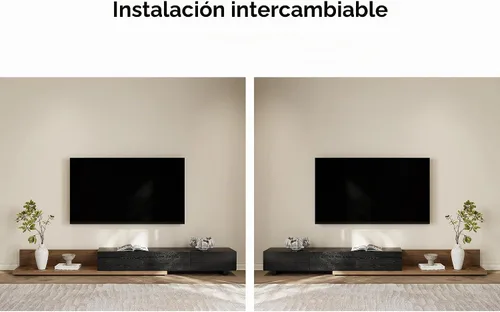 Vista 5 de Homary - Soporte extensible para TV, consola multimedia de 80 a 110