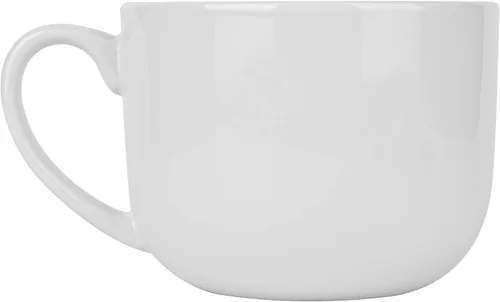Vista 11 de 50oz gran taza de sopa de cerámica con asas para café, té, helado, cereal (negro)