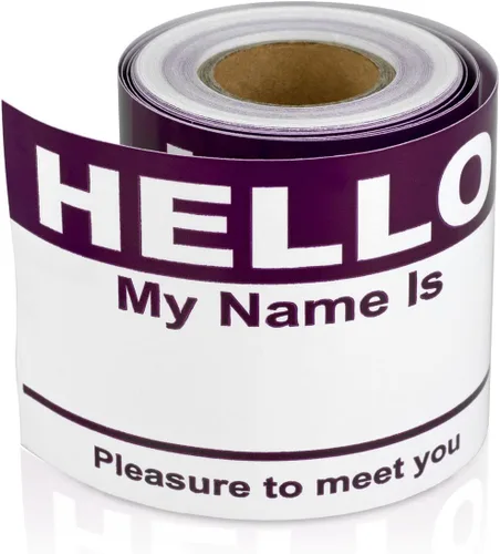 Vista 7 de Hola Me Llamo - 100 etiquetas de nombre en español (4 x 2.31 pulgadas, azul) para eventos familiares o reuniones sociales Spanish Name Badges, For