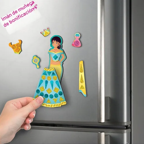Vista 6 de Imagimake DIY magnético de vestir - princesa india, 30 vestidos magnéticos
