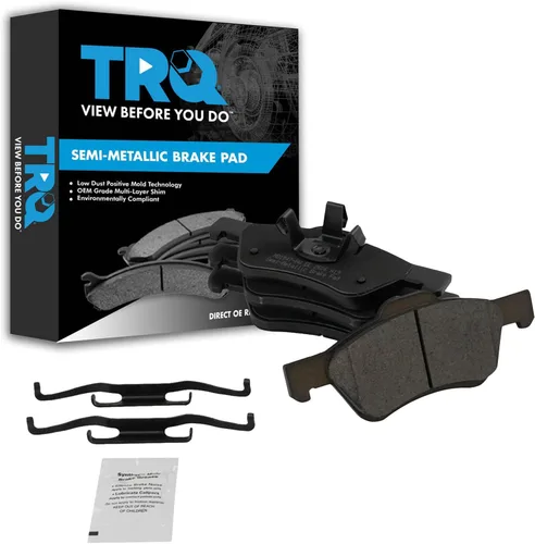 Vista 77 de TRQ Pastillas de freno delanteras semi metálicas compatibles con Ford Expedition 2018-2021 F-150 2018-2020 Lincoln Navigator 2018-2022