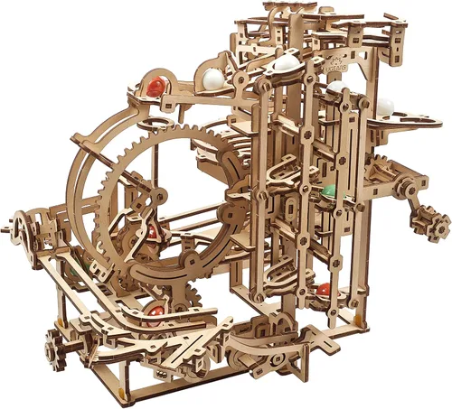 Vista 11 de UGEARS Cadena de Elevación de Carrera de Mármol 3D Rompecabezas de Madera para Adultos - Kits de Modelo de Madera para Modelos de Adultos