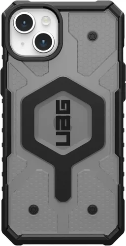 Vista 7 de URBAN ARMOR GEAR UAG - Funda compatible con iPhone 15 Plus de 6.7 pulgadas, Pathfinder transparente ceniza/negro, imán integrado compatible