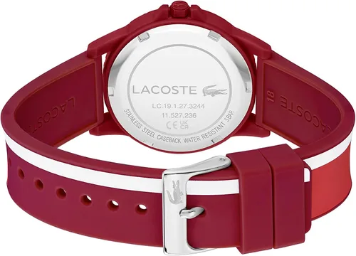 Vista 3 de Lacoste Rider - Reloj unisex de cuarzo de plástico y correa de silicona color rojo Modelo 2030047 Rojo
