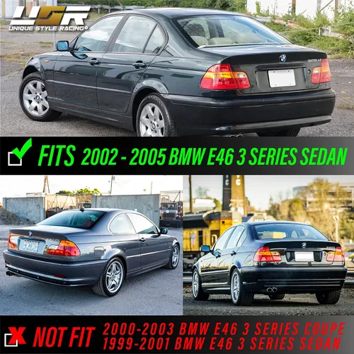 Vista 3 de DEPO 02-05 E46 4D - Juego de lámparas traseras transparentes estilo europeo (izquierda + derecha, interior + exterior) compatible con BMW E46