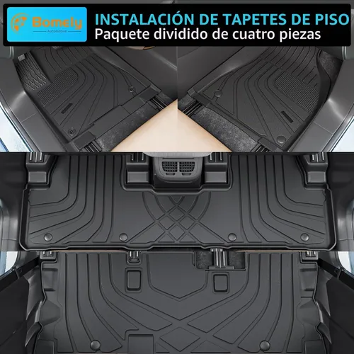 Vista 3 de Bomely - Juego de alfombrillas para Toyota Highlander 7 asientos 2014-2019 Compatible con Highlander 2014-2019